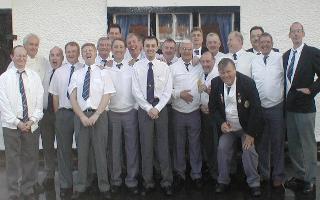 Most of the Stonehouse Men with Kenny McKinlay and Terry Duffy of Gourock Park sneaking in too