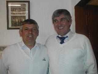 John Kane with Rangers legend, Tom Forsyth